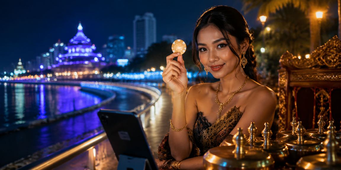 Tampilan neon taruhan olahraga malam hari dengan berbagai pilihan permainan