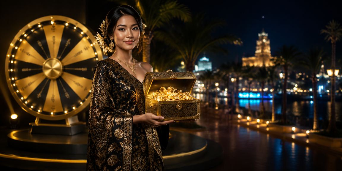 Model menunjukkan meja roulette interaktif di casino online eropa4d